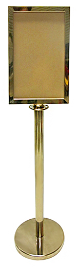 Gold Sign Holders for Plastic Stanchions