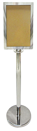 White Sign Holders for Plastic Stanchions