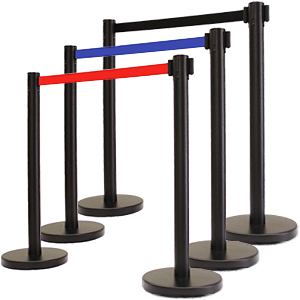 PLASTIC STANCHION HEAVY DUTY 4 PCS SET COLOR IN YELLOW VIP CROWD CONTROL 